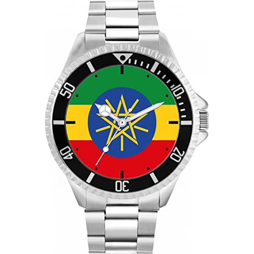 Toff London Äthiopien-Flaggen-Uhr