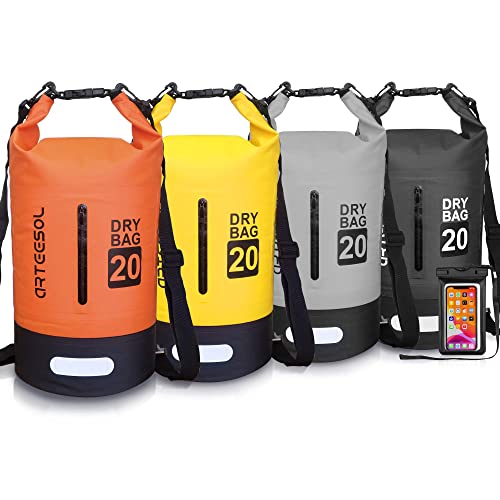 arteesol Dry Bag - Waterproof trockener Beutel/Sack wasserdichte Tasche mit Langem justierbarem Bügel für Kayaking Boots-Ausflug Kanu/Fischen/Rafting/Schwimmen/Snowboarding