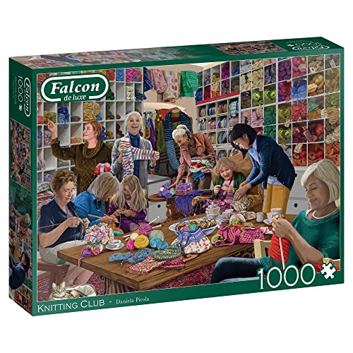Jumbo Spiele Falcon Knitting Club 1000 Teile - Puzzle für Erwachsene