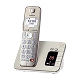 Panasonic KX-TGE260GN Schnurlostelefon mit Anrufbeantworter (Bis zu 1.000 Telefonnummern sperren, übersichtliche Schriftgröße mit starkem Kontrast , extra lauter Hörer, Voll-Duplex Freisprechen)