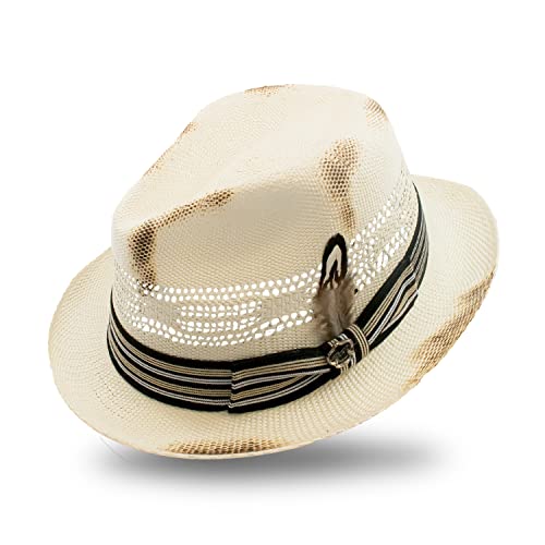 Kastori Strohhut Leno-S - Modische Hüte für Damen Herren Hats - beige (S)