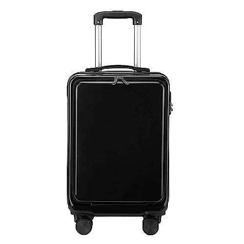 POCHY praktisch Koffer Koffer mit Rädern, 20-Zoll-Gepäck, praktische Frontöffnung, Handgepäck, Hartkanten-Boarding-Koffer leicht zu bewegen