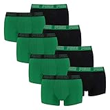 PUMA 8 er Pack Short Boxer Boxershorts Men Pant Unterwäsche kurz 100000884, Farbe:004 - Amazon Green, Bekleidungsgröße:M