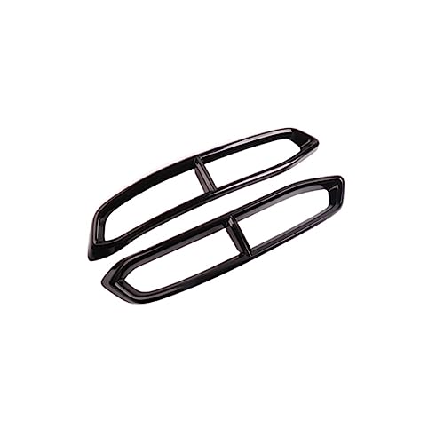 NOVEMS Auto-Auspuff-Endrohr Auto Endrohre Auspuffrohr Schalldämpfer Rahmen Aufkleber Chrom Außenzubehör Für A-UDI A6 C8 2019-2023 (Color : A-Black)