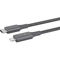 Linksys Belkin BOOST CHARGE Smart - Lightning-Kabel - USB-C (M) bis Lightning (M) - 1.2 m - Grau - unterstützt Stromversorgung - für Apple iPhone 11, 11 Pro, 11 Pro Max, 8, 8 Plus, X, XR, XS, XS Max (CAA006BT04GR)