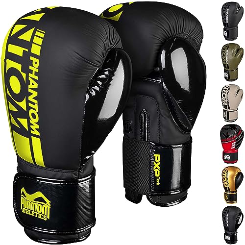Phantom Boxhandschuhe APEX Speed | MMA Muay Thai-Boxing Gloves | 10 - 16 oz | Männer - Schwarz/Neon