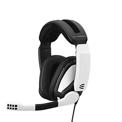 EPOS I Sennheiser GSP 301 Gaming Headset Kopfhörer, Geräuschunterdrückendes Mikrofon, Flip-to-Mute, Ergonomisch, Ohrpolster, Kompatibel mit PC Mac PS4 PS5 Xbox Series X Xbox One Nintendo Switch, Weiß