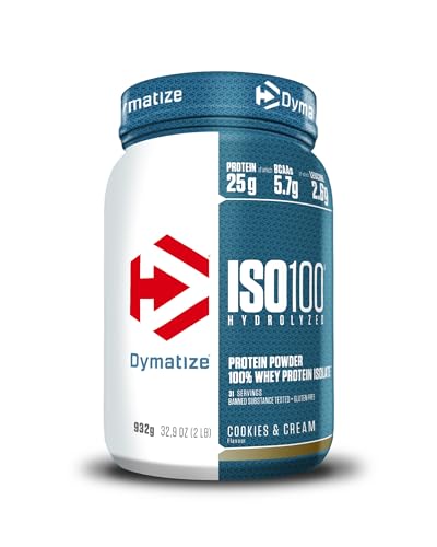 Dymatize ISO 100 Cookies & Cream 932g - Whey Protein Hydrolysat + Isolat Pulver