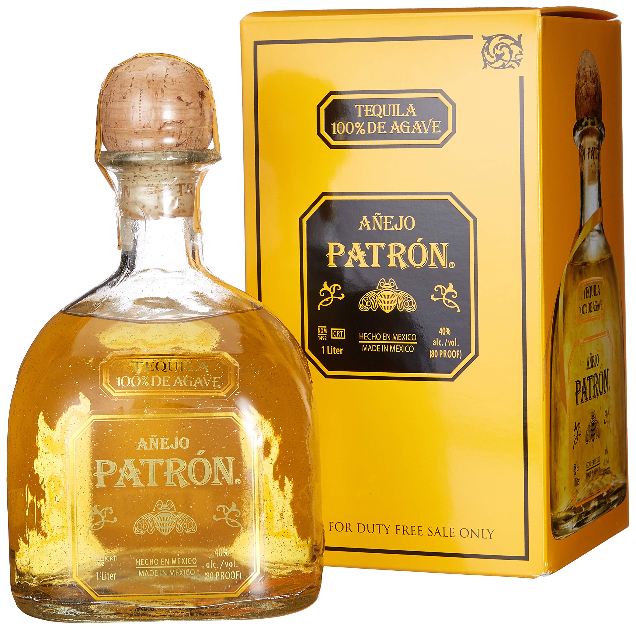 Patrón Patrón Tequila Añejo 40%, Volume 1 l in Geschenkbox