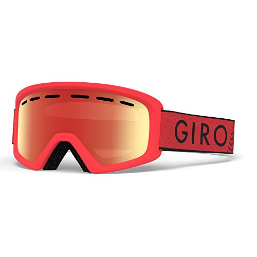 Giro Unisex-Adult Rev Skibrille, red/Black Zoom Amber Scarlet, Einheitsgröße