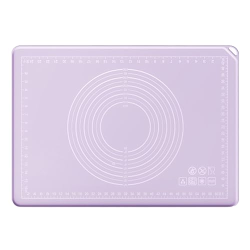 Luojuny Antihaft-Teigmatte, hochwertiges Silikon-Knetpad, Silikon-Knetpad, Schuppen-Design, Teigausrollmatte für die Küche zu Hause Violett