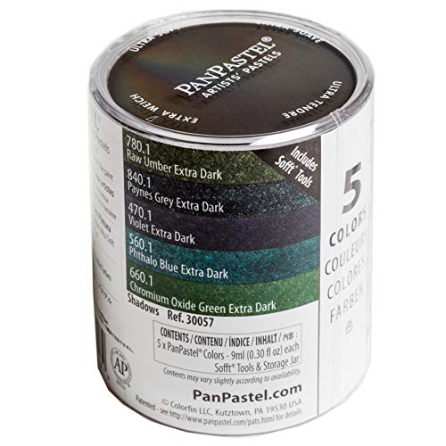 PanPastel Pastellfarben-Set mit 5 Farben, extra dunkle Schattierungen