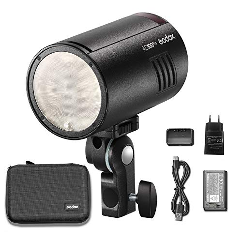 Godox AD100Pro Pocket Studio Porträt Blitzlicht Fotolampe OLED-Bildschirm 5800K 1 / 8000s Sync TTL/Multi/M Flash