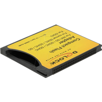 DeLock 62637 Compact Flash Adapter für iSDIO (WiFi SD)/SDHC/SDXC Speicherkarten schwarz/gelb