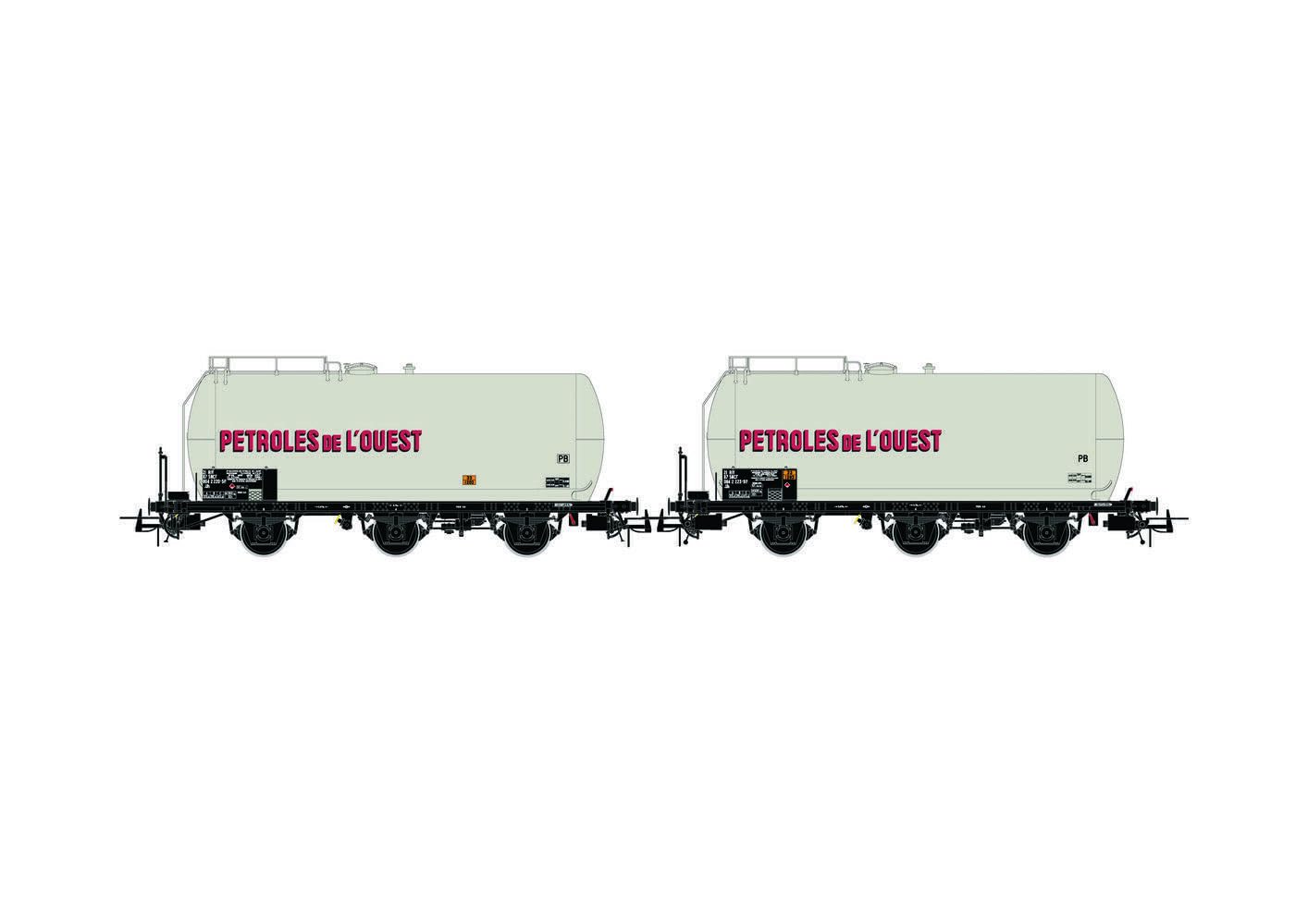 JOUEF - SNCF 2-P 3 AXLE Tank Wagons PETROLES L'OUEST IV (9/23) *