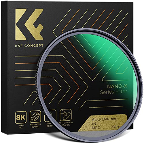 K&F Concept Nano-X Black-Mist 1/4 Filter 43mm Black Promist 1/4 Filter aus Optisches Glas mit 28-facher Nano-Beschichtung, Black Diffusion Filter 1/4 für Videoaufnahmen/Portraitfotografie