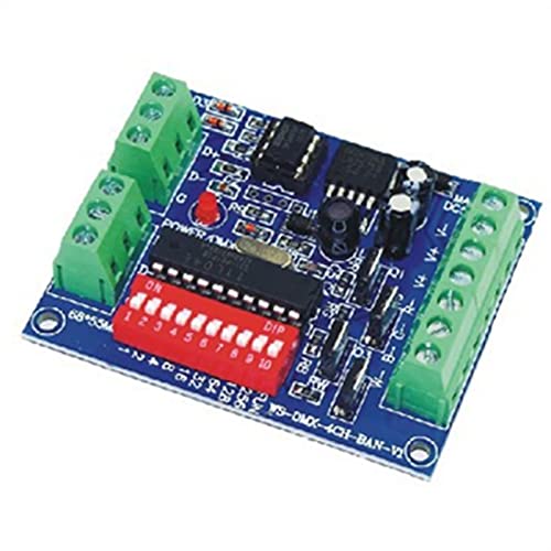 DMX Decoder Board， 4-Kanal DMX512 Control Board LED RGBW DMX Decoder Board Controller 20A Max für RGB LED