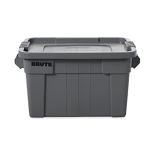 Rubbermaid Commercial Products 75.5L BRUTE Tote with Lid - Grey