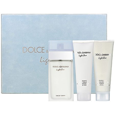 Dolce & Gabbana Light Blue femme/woman Set 50 ml Eau de Toilette + 50 ml Bodycream + 7,5 ml Miniaturspray EdT
