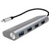 LogiLink UA0309 4 Port USB-C® (USB 3.2 Gen 2) Multiport Hub Grau