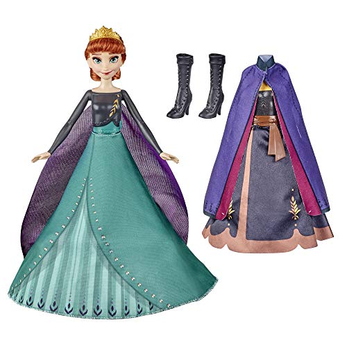 Disneys Die Eiskönigin 2 Annas königliche Verwandlung, Modepuppe mit 2 Outfits und 2 Frisuren, Spielzeug inspiriert durch Die Eiskönigin 2