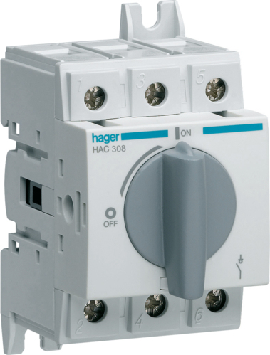 Hager HAC308 Lasttrennschalter+Trennungs anz.3P 80A