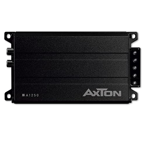 AXTON A1250 – Ultra kompakter digitaler Mono Verstärker für Autos und Reisemobile, Mini 1-Kanal Bass Endstufe mit High-Level Eingang, Class-D Amp, 2 Ohm stabil, 1 x 150 Watt