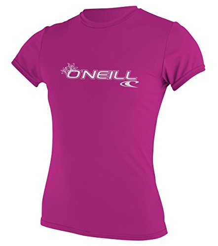 O'Neill Wetsuits Damen Wms Basic Skins S/S Rash Tee Vest, Rosa S