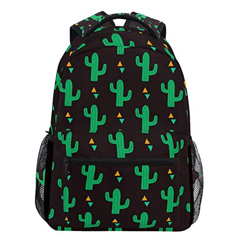 Oarencol Rucksack mit grünem Kaktus, dreieckig, Tropische Pflanze, für Reisen, Schule, Hochschul, für Damen, Herren, Mädchen und Jungen