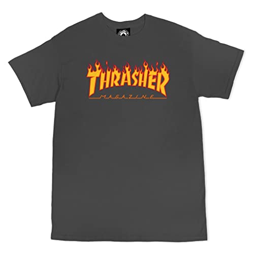 Thrasher T-Shirt s/s Flame grau