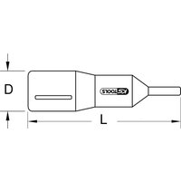 KS TOOLS Werkzeuge-Maschinen GmbH 3/8 Bit-Stecknuss mit Schutzisolierung für Torx-Schrauben, T30, kurz (117.2459)