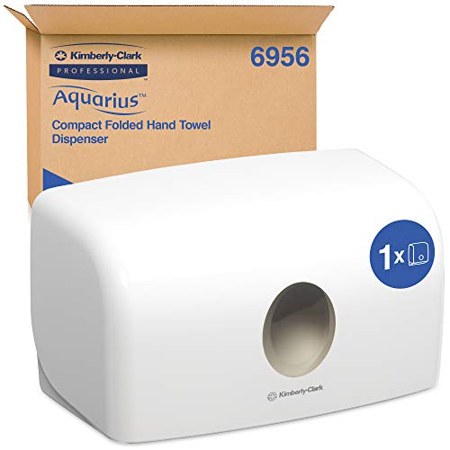 Aquarius Multifold-Handtuchspender 6956 – 1 x kompakter Papiertuchspender, weiß