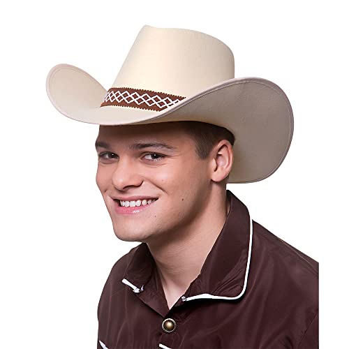 Wicked Costumes Texanischer Cowboy-Hut für Erwachsene, Kostüm- und Partyzubehör, Sandfarben