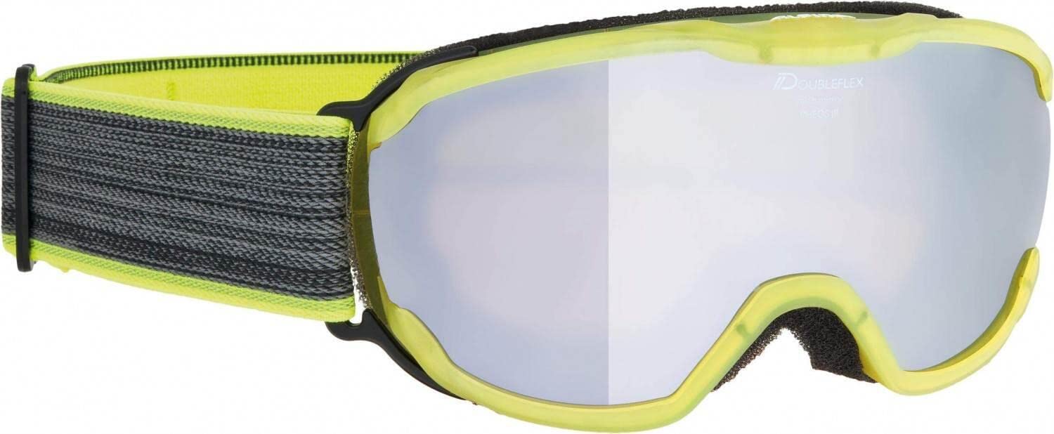 ALPINA PHEOS - Verspiegelte, Kontrastverstärkende & Polarisierte Skibrille Mit 100% UV-Schutz Für Kinder, transculent yellow, One Size
