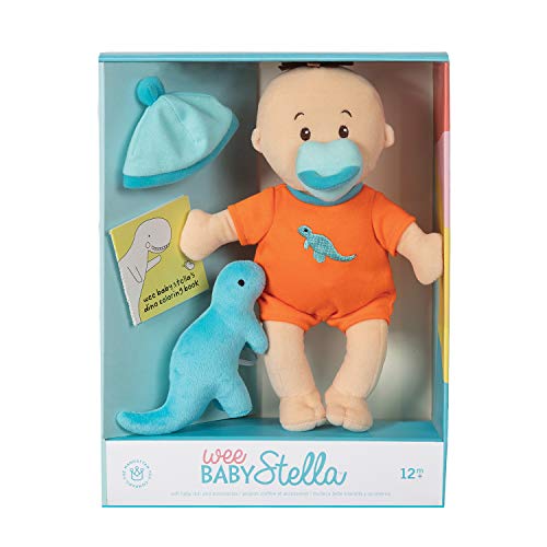 Manhattan Toy 156300 Wee Stella Kleiner Dino 30,48 cm Soft Baby Doll Set, Multi