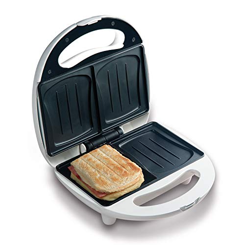 Domo DO9041C Sandwich-Toaster backt 2 Sandwiches gleichzeitig in Muschelbackform, Backampel für optimale und gleichmäßige Backergebnisse, kein ankleben dank Anti-Haftbeschichtung, 700 Watt