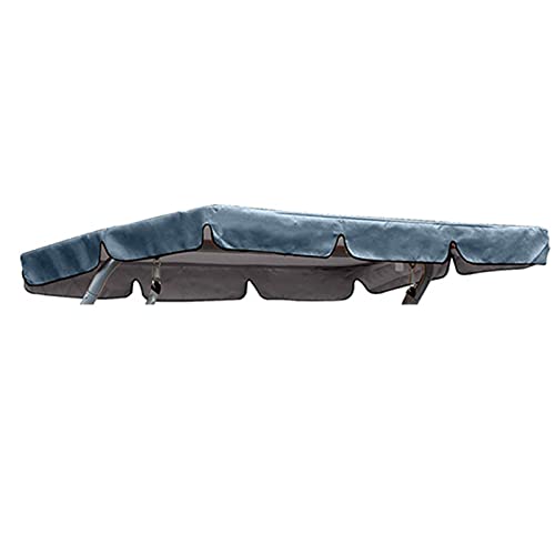 NSXIN Sonnendach Ersatzdach Gartenschaukel für Hollywoodschaukel 3 Sitzer Dachbezug Dachplane, Wasserdichtes Dach Bezug für Gartenschaukel, UV-Schutz, 195x125x15cm (Marine)