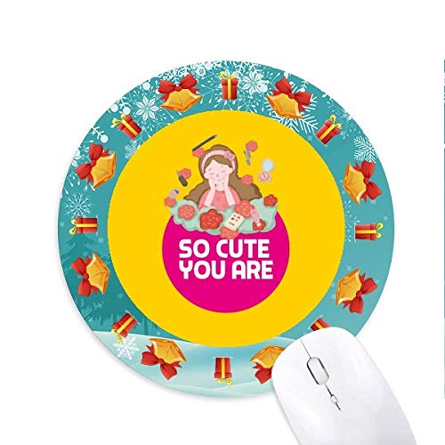 Narren Praised Played Cute Mousepad Round Rubber Maus Pad Weihnachtsgeschenk