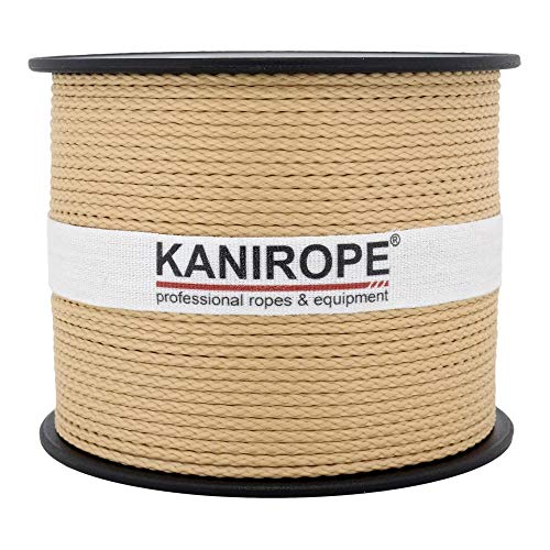 Kanirope® PP Seil Polypropylenseil MULTIBRAID 2mm 100m Farbe Hanffarbig (0144) 8x geflochten