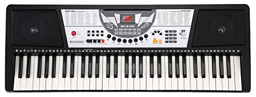 McGrey BK-6100 Keyboard (61 Tasten, 100 Klangfarben, 100 Rhythmen, 12 Demosongs, Lernfunktion, Netzteil, Notenständer)