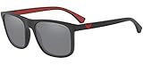 Emporio Armani Unisex 0ea4129 Sonnenbrille, Matte Black/Grey, One Size