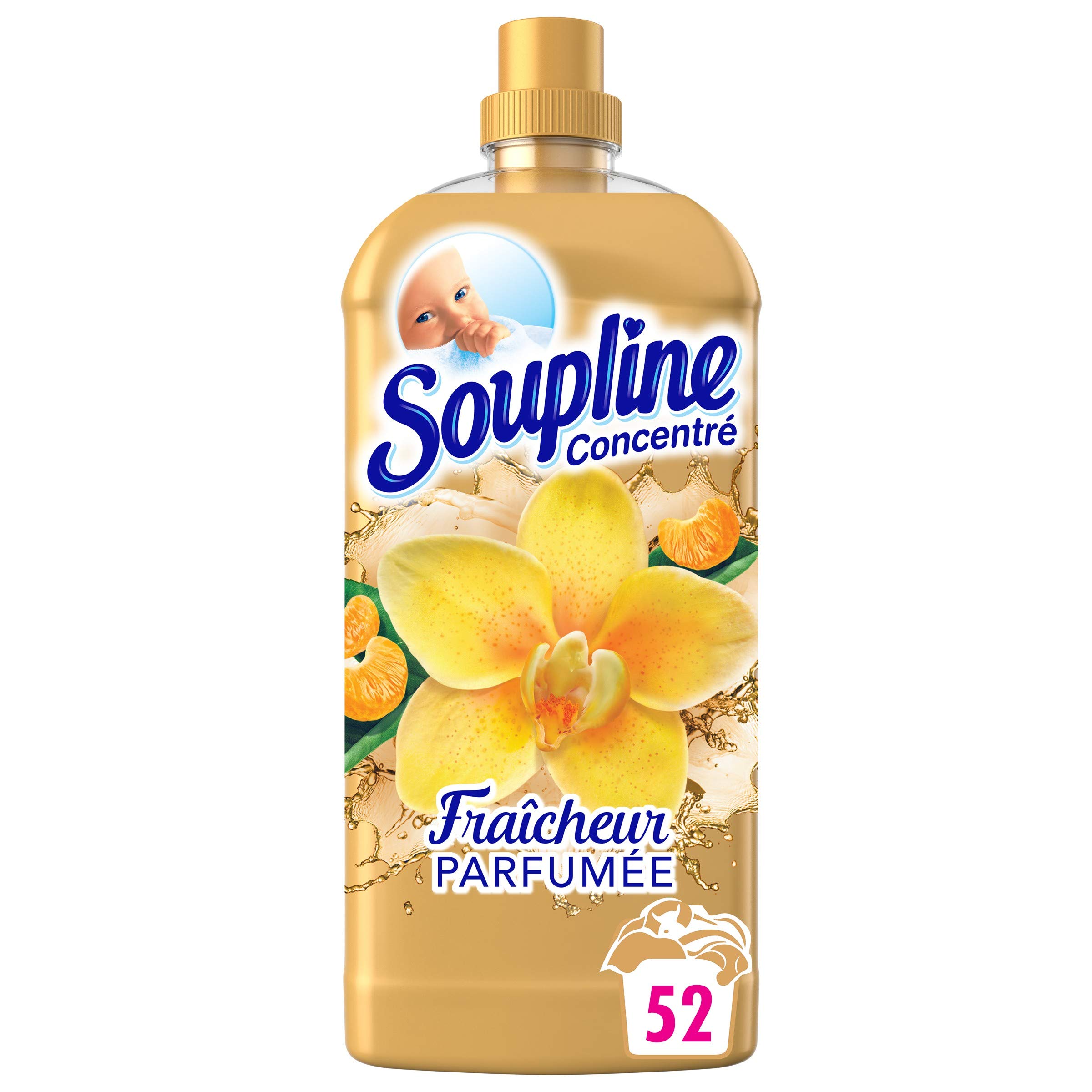 soupline fr04515 a Weichspüler konzentriert Vanille & Mandarine 1,3 l – Lot de 3