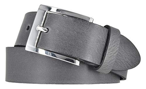 Mytem-Gear Leder Gürtel 3,5 cm Jeansgürtel Ledergürtel kürzbar (105, Anthrazit)