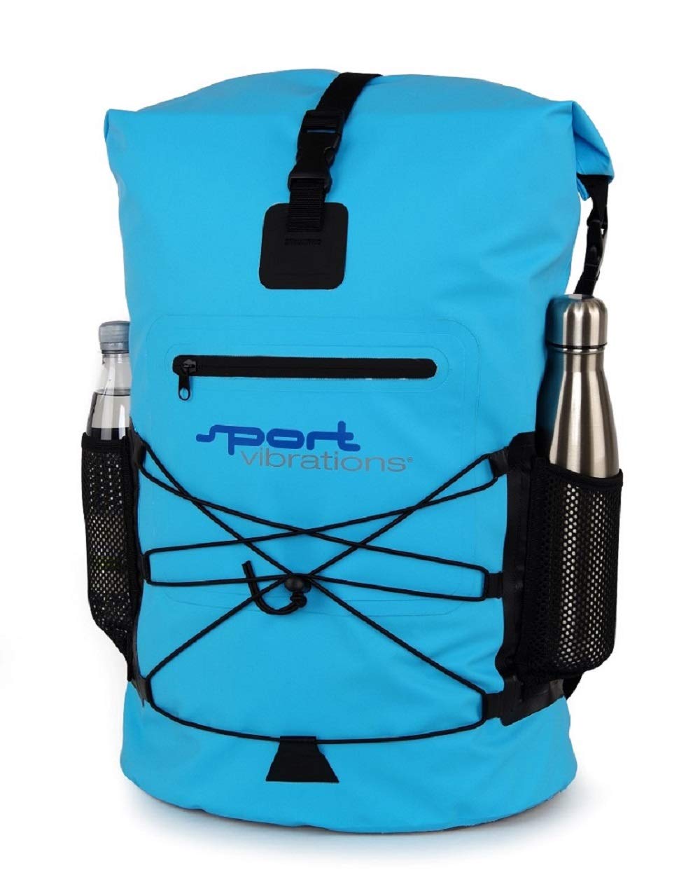 SUPwave Premium Thermo-Dry Bag, Rucksack 30 Liter, Rolltop, Outdoor Rucksack, Wasserdicht Sport-Vibrations (Blau)