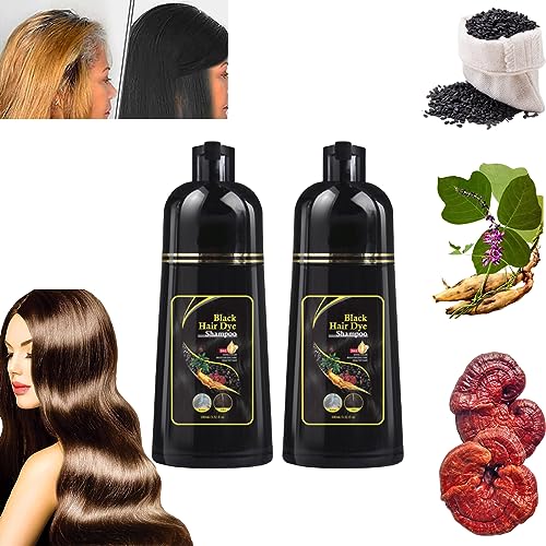Chao Canas Hair Dye Shampoo,Chao Canas Shampoo Super Bonita,Chao Canas Shampoo Organico,Herbal Hair Dye 3 in 1 for Gray Hair Coverage,Natural Hair Color Shampoo