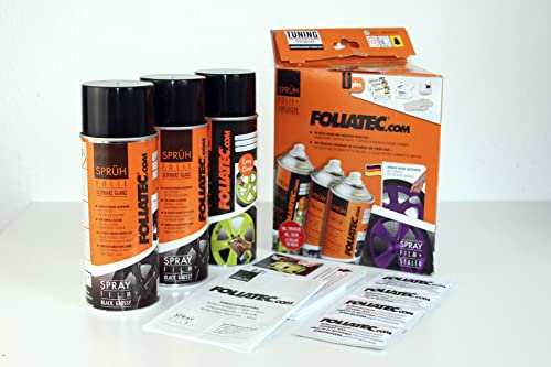 Promo Foliatec Spray Film Set - black + Sealer Glossy 3x400ml