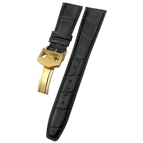 KLVN 20mm 21mm 22mm Rindsleder Uhrenarmband für IWC Big Pilotenuhren Portofino Portugieser Echtes Leder Uhrenarmband Armband Armbänder, 20 mm, Achat