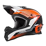 O'NEAL | Motocross-Helm | MX Enduro Motorrad | ABS-Schale, , Lüftungsöffnungen für optimale Belüftung & Kühlung | 1SRS Helmet Stream | Erwachsene | Schwarz Orange | Größe L