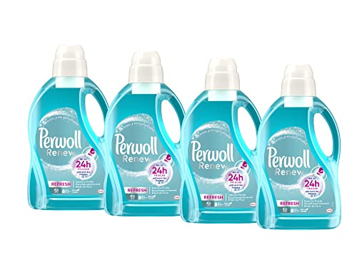 Perwoll Renew Refresh Flüssigwaschmittel (4x25 Wäschen), Hygiene Waschmittel für Weiß- und Buntwäsche, mit geruchsneutralisierender Formel für intensive Frische