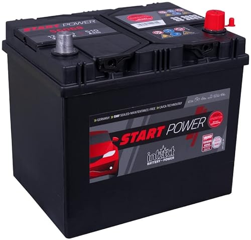 intAct Start-Power 56068GUG Starterbatterie 12V 60Ah, 510A (EN) Kaltstartstrom, zuverlässige und wartungsarme Batterie mit erhöhtem Auslaufschutz